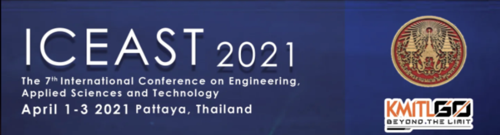 The 7th International Conference on Engineering, Applied Sciences and Technology April 1 – 3, 2021 Pattaya, Thailand